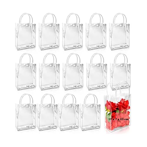 Sacs cadeaux transparents Shenruifa en PVC avec poignée pour mariage et bonbons x40