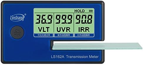 LS162A Transmission Meter Window Tint Meter Filmed Glass Tester Portable Visible Light Transmission Windshield VL 550nm U V 365nm IR 1400nm