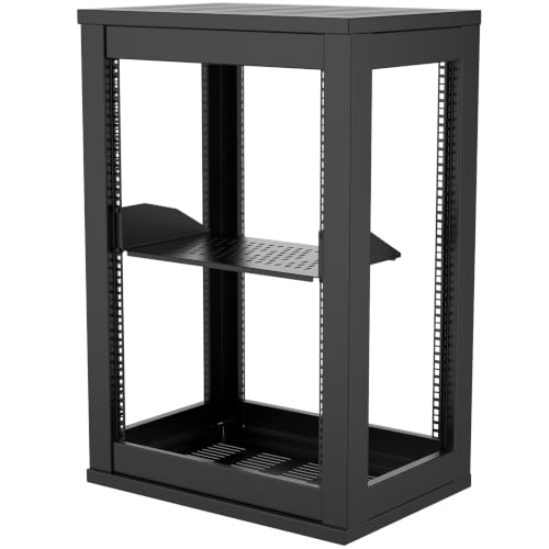 2 Pack 2U Cantilever Universal Rack Shelf, 10in Deep, 50lb Capacity by Yantuo - Used condition - Image 7