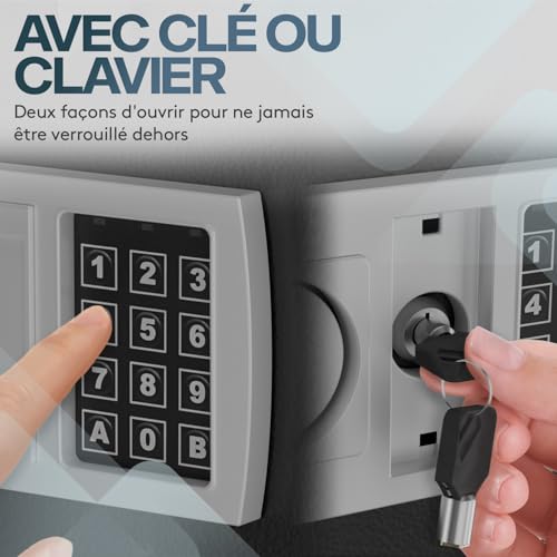 Coffre fort 51 L ACROPAQ avec code PIN électronique et clé de secours - 5