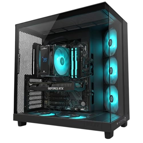 INFINIARC 5050 AMD Gaming PC Ryzen 5 7600 RTX 5050 8GB GPU 16GB DDR5 RAM 1TB SSD B650 Motherboard H6 Flow Case Digital Air Cooler 650W PSU Black