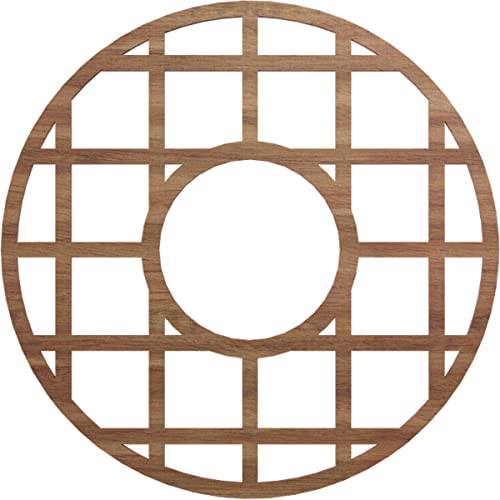 Ekena Millwork 22" OD x 8" ID x 3/8" T O'Neal Wood Fretwork Pierced Ceiling Medallion, Walnut