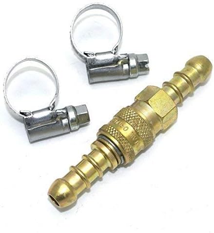 continental/1stserie Inline Quick Release Fitting Coupling for 8mm propane/butane gas + 2 Clips
