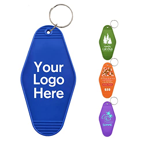 Grozon 100PCS Custom Hotel Keychains with Logo Luggage Tags