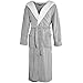 Produktbild CelinaTex Texas Bademantel Kapuze XXL grau Creme weiß Mikrofaser Damen Herren Morgenmantel Coral Fleece Mantel