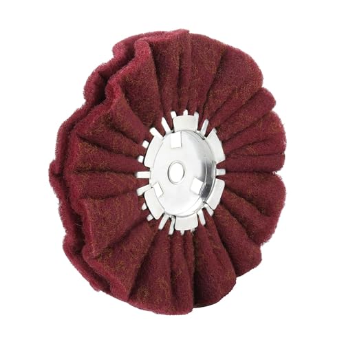 Image of 10 inch Non-Woven Airway Satin Buffing Wheel, 5 /8 inch Arbor Hole | Surface Prep Wheel for Angle Grinder, Ideal for Sanding & Polishing Aluminum, Stainless Steel - 1 PCS