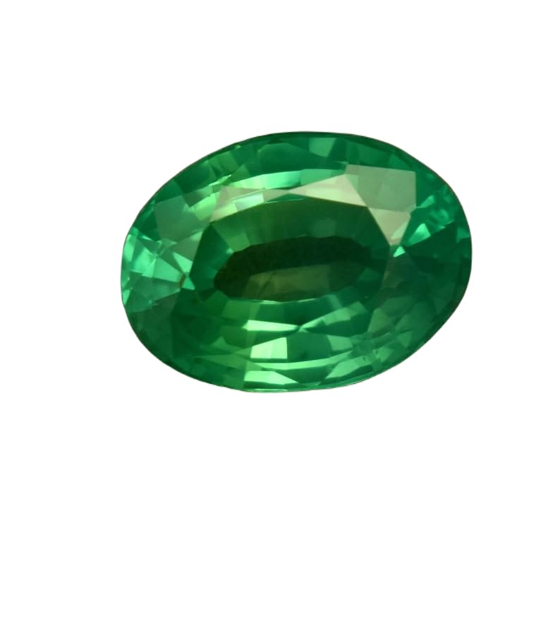 Saphir vert naturel 12x9x6mm pierre taillée ovale pour réparer un bijou