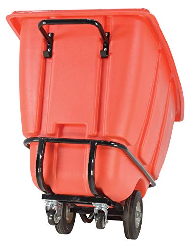 Carretilla inclinable de plástico Vestil roja 850 lb miniatura 4