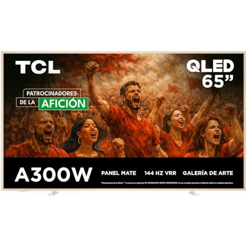 TCL 65A300W Smart TV Pantalla NXTVision TV 65” 4K QLED Pro Google TV | HDR10 | Dolby Audio | WiFi y Bluetooth | Compatible con Alexa, Chromecast Integrado