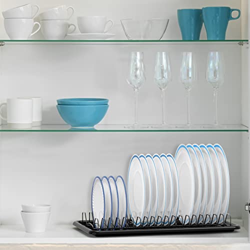 Simple Houseware Plate Drying Rack with Drainboard, Black by Simple Houseware - Used condition - Image 4