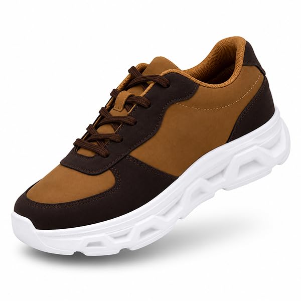 Image of Centrino Sneakers for Men | Lightweight Casual Shoes for Men Stylish | Breathable Mesh Walking Shoes | Cushioned Insole Comfortable Shoe for Man | Durable Sole Footwear|Trendy Lace-Up Shoes for College, Parties & Daily Use (9625)