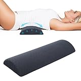 Cozyhealth - 3.15'H*23.6'L - Soft Lumbar Pillow for Sleeping, Memory Foam Back Lumbar Support Cushion for Lower Back Pain Relief Bed Waist Sleep Support Pillow for Side, Back Sleeper(Dark Grey, Large)