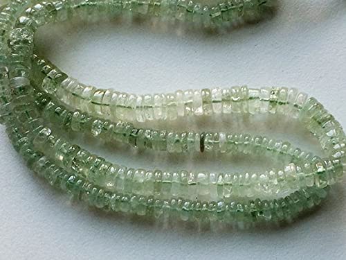 Perles améthyste verte naturelle de 5-8mm en fil de 16 pouces pour la création de bijoux