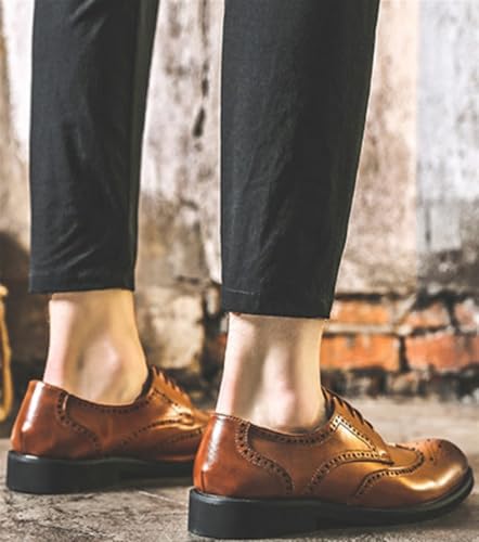 Men's Wingtip Oxfords Casual Shoes Dress Formal Leather Cap Toe Derby Shoes Lace Up Walking Fashion Low-top Leather Shoes for Wedding Prom Business3