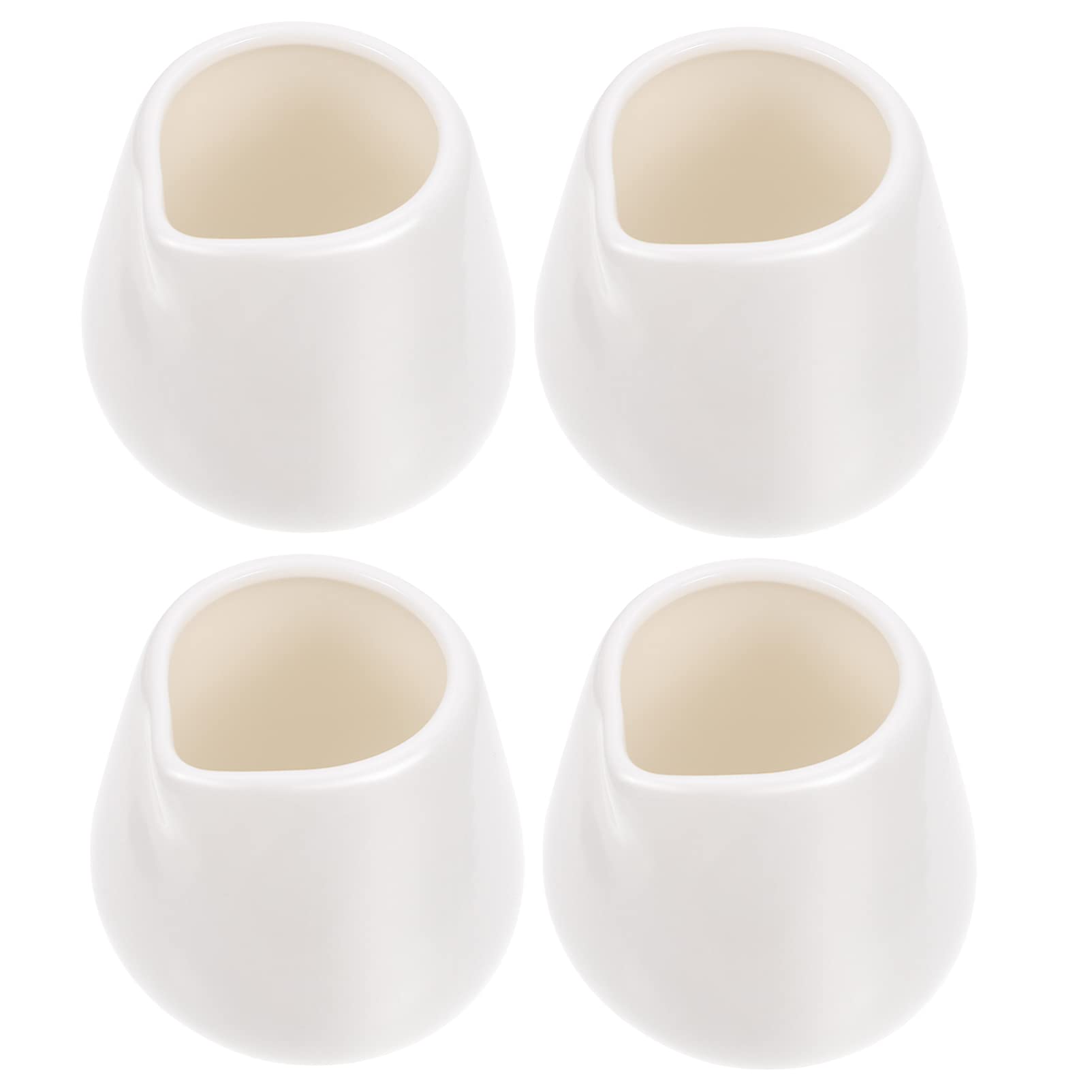 Hemoton Pichet à lait en céramique - Mini saucière en porcelaine - 50 ml - En forme de chat - Blanc