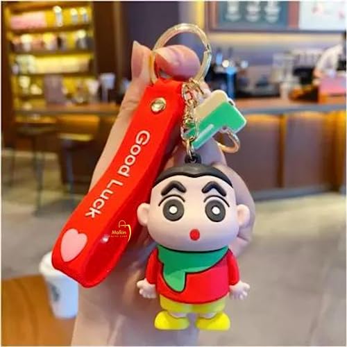 Image of MALKIN Rubber Shinchan Keychain | Keychain | Anime Keychain | Keychain For Girls | Cute Keychains | Keychains For Bike | Shinchan Toy | Shinchan Soft Toy |,Multicolor
