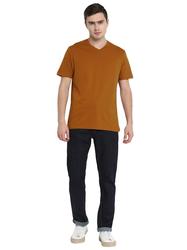 Image of Aventura Outfitters Men's V Neck 100% Cotton Regular Fit T-Shirt (Pack of 4)