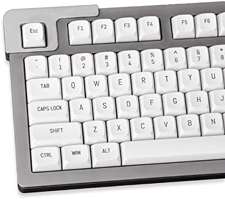 mintcaps Black and White Keycaps Set 150 Keys MSA Profile Doubleshot Custom Keycaps for Cherry MX Gateron Kailh Box Switches Mechanical Gaming Keyboard
