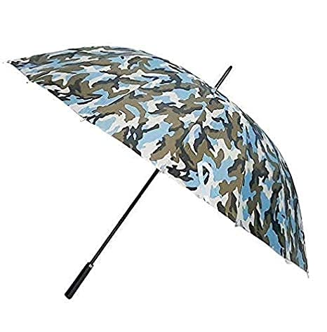PRIZM Military Printed Umbrella 16 Ribs Fancy with Leather Handle Umbrella (Blue)