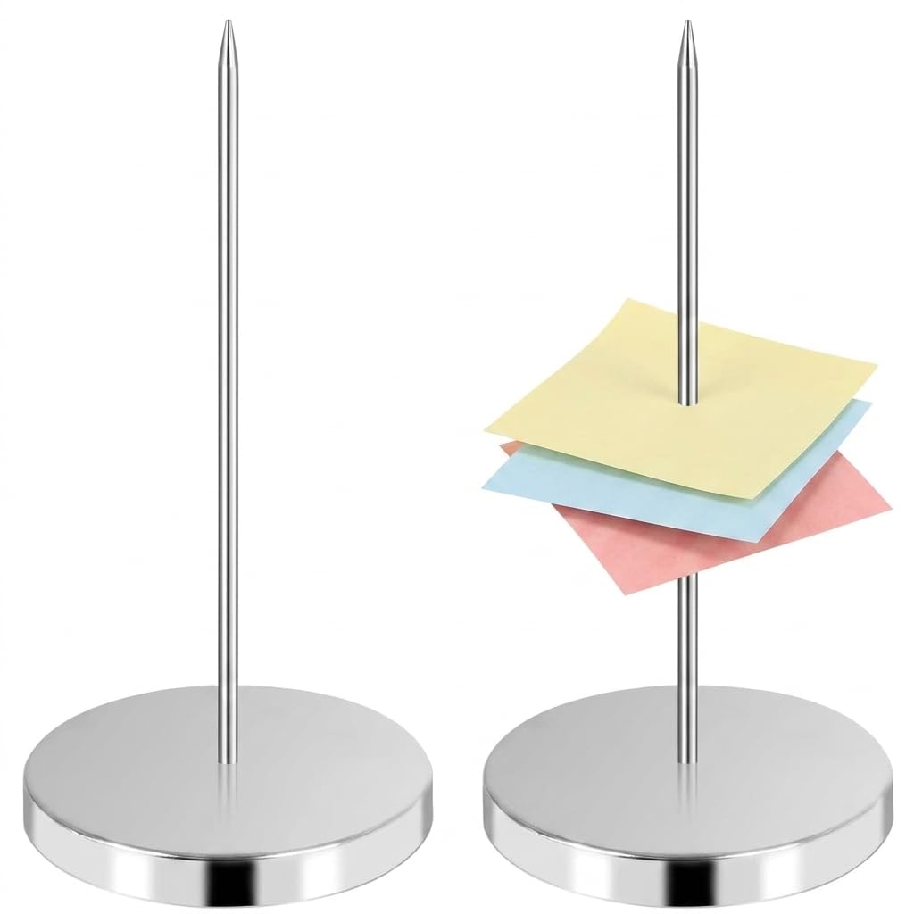 Receipt Spike Metal Bill Holder Silver Ticket Stabber 2 Pcs