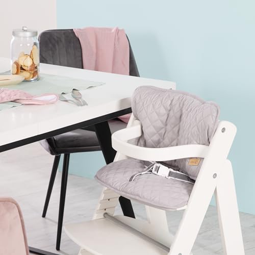 roba Sitzverkleinerer roba Style - Sitzkissen 2-teilig für alle Sit Up Hochstühle - Sitzpolster für Babyhochstuhl in Grau