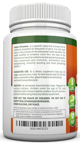 NutriONN Organic Ceylon Cinnamon Capsules