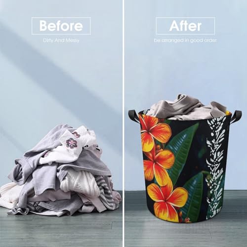 Panier à linge pliable fleuri pour éliminer le désordre au sol de la maison