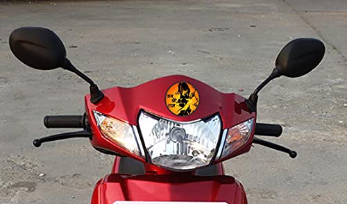 Image of CVANU Lord of Rama Bhagat Hanuman God Sticker for Scooty, Bike- All Two Wheeler Vehicle Vinyl Decal Size (11cm X 11cm) Multicolor