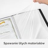JEFURE Teczka A4 z 40 przezroczystymi koszulkami, 1 sztuka, czarna