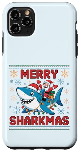 Merry Sharkmas AO[Z[^[ T^ CfBO V[N Cgt X}zP[X iPhone 11 Pro Max p