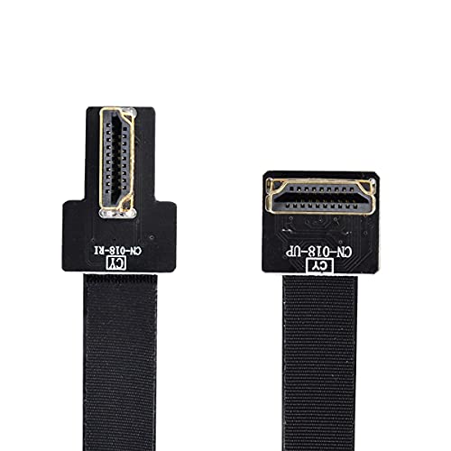 Cablecc CYFPV Dual 90 Degree Right-Up Angled HDMI Type A Male to Male HDTV FPC Flat Cable for FPV HDTV Multicopter Aerial Photography 80cm - Image 3