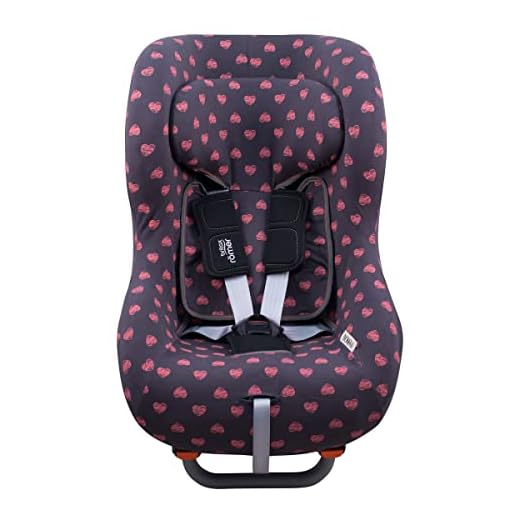 JANABEBE Omslagsfoder för Romer Britax Max Way Plus (fluorhjärta)