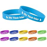 YATEDIY 1–1000 Stück Personalisiertes Silikonarmband   Personalisierte Armbänder mit Text und Logo für Events,Werbeaktionen,Teams,Incentives,Notfallarmband,Hochzeiten, Partygeschenke (BLUE)