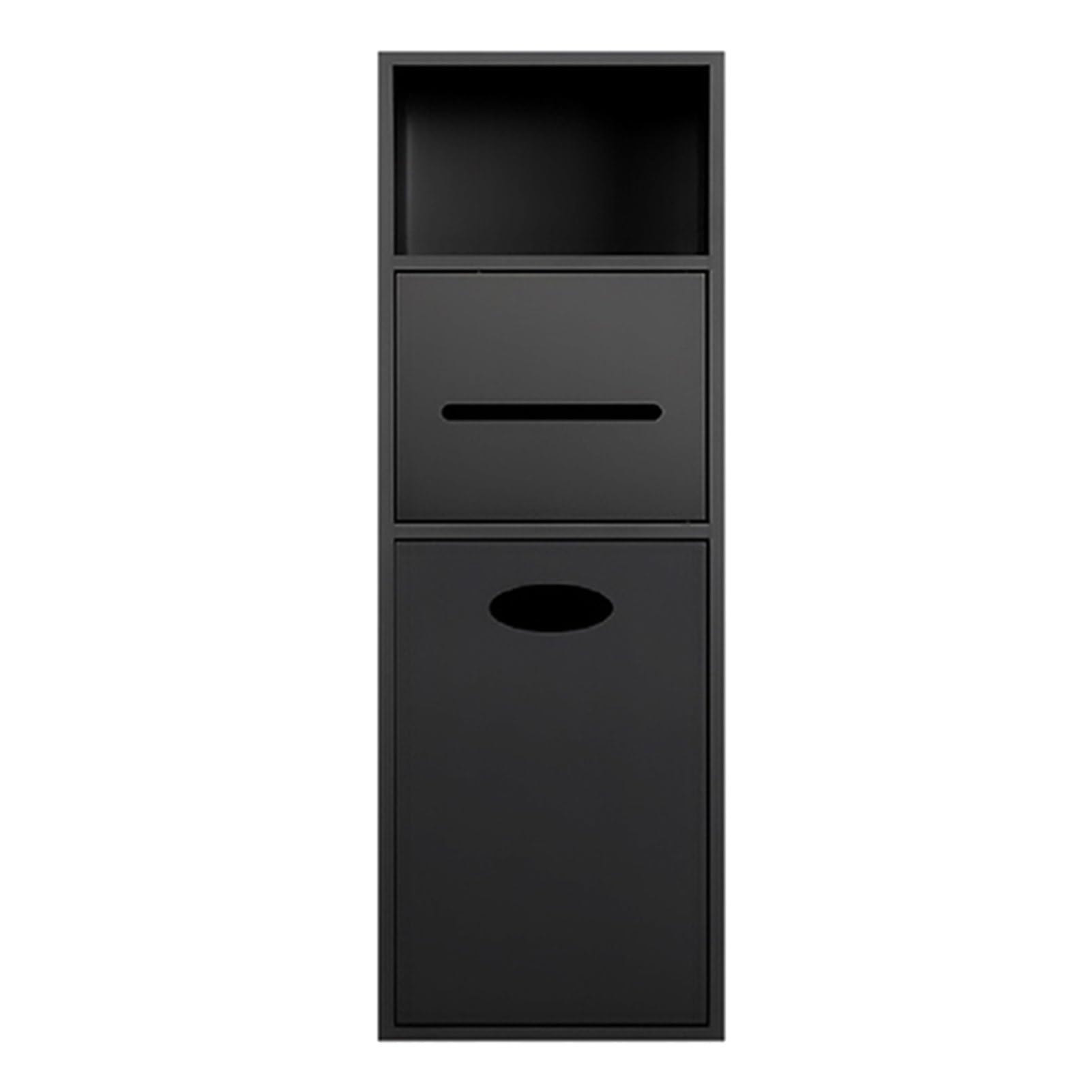 Niche de douche en acier inoxydable gris 20x63x13,5 cm encastrée