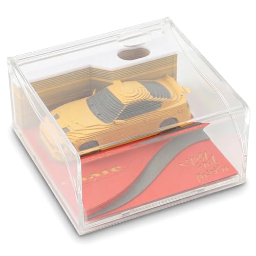 .3D Calendar 2026 Car Tear-Away Calendar & Memo Pad - Weekly Planner with Racing Design for Office Desk, Creative Souvenir Idea OFFICE_PRODUCTS.