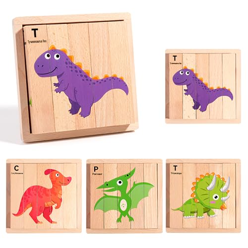 4 in 1 Montessori Wooden Puzzle Toy for Toddlers Ages