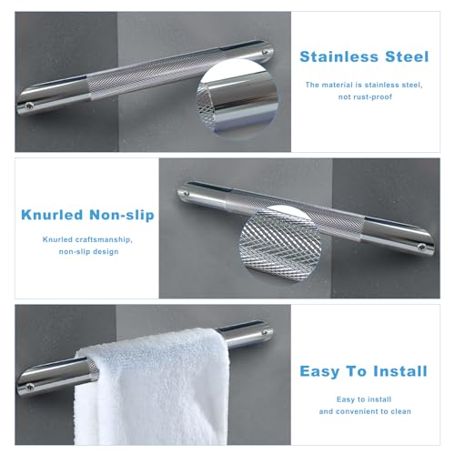 Shower Foot Rest for Shaving Legs Shower Foot Stool- Wall Mounted Bathtub Foot Rest Stainless Steel Foot Rset Bar (Polished Chrome)