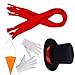 Shurhome Snowman Costume Hat Snowmen Fashion Hat Scarf White Gloves Christmas Cosplay Set Party Supply Set