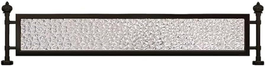 Cloison de séparation fer noir rigide et panneau coupe-vent amovible 80x30
