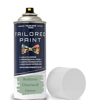 Tailored Paint Premium Radiator Aerosol Spray Paint Heat Resistant To 100ºC - Quick Air Dry No Primer Needed (Matt, Chartwell Green)