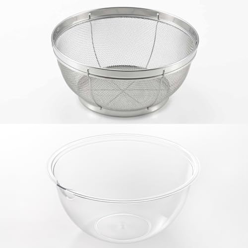ヨシカワ 耐熱 レンジボウル 24cm + 深型 ザル セット ステンレス 燕三条 日本製 7041652