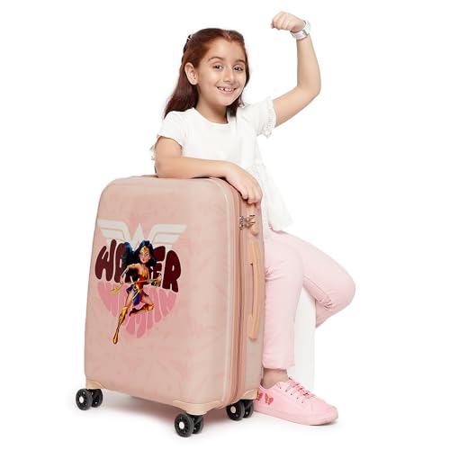 Image of YAYAVAR Princess Kids Trolley Suitcase - 65L | Hard-Sided Printed Cabin Luggage with 8 Wheels, Number Lock, Scratch Resistant, Lightweight Travel Bag (50cm)