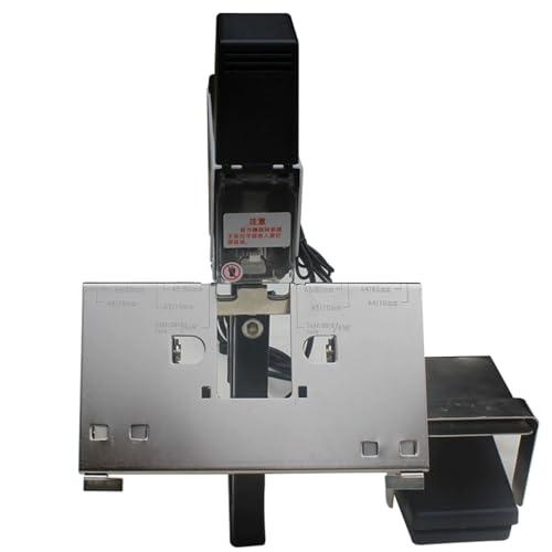 DOJBK Grapadora Eléctrica, Grapadora De Caballete Eléctrica para Folletos, Grapadora Automática De Folletos, con Pedal, Profundidad De Clavado De 100 Mm, Grosor De Encuadernación De 30 Hojas