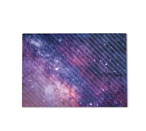 Image of Carbon Fiber Gaming Skin Compatible with HP Envy x360 16 inch (2023) - Violet Stars - Premium 3M Vinyl Protective Wrap Decal Cover - Easy to Apply | Crafted in The USA by MightySkins