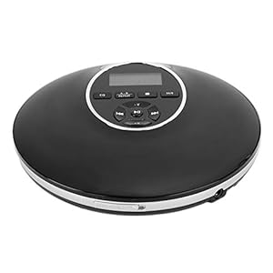 Bluetooth draagbare cd-spelers, mobiele cd-muziekspeler en pocket walkman, compact discman cd-schijfspeler met stereo-oortelefoon voor reizen/thuis/schoolonderwijs (zwart)