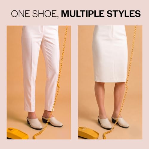 Image of FAUSTO Women Formal Back Open Platform Wedge Heel Slip‑On Mule Shoes | Stylish Office Footwear | Comfortable Fashion Shoes