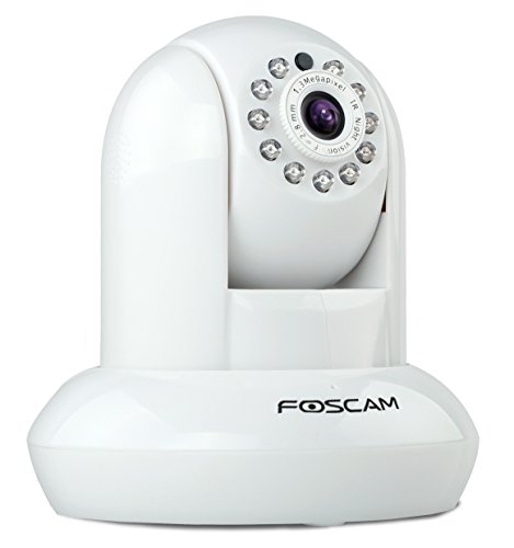 Foscam FI9821P HD 720P WiFi Security IP Camera with iOS/Android App, Pan, Tilt, Zoom, Two-Way Audio, Night Vision up to 26ft, and More (White)