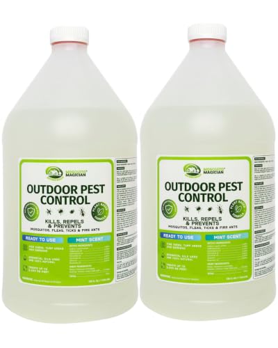 Image of Mosquito Magician Ready-to-Use Mosquito Yard Spray 2 Gal (Mint) - Kills Mosquitoes, Fleas & Fire Ants, Repels and Prevents Ticks - Essential Oil Formula for Sprayers, Foggers & Misting Systems