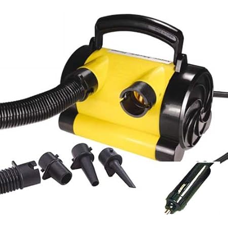 Amazon 電動エアーポンプ Dc12v Mp139a シガーソケット 電動 空気入れ トーイングチューブ 浮き輪 ゴムボート 海水浴 プール 車から電源供給 セビージャパン 株 エアーポンプ