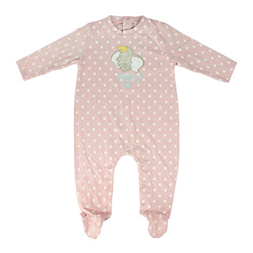 CERDÁ LIFE'S LITTLE MOMENTS Dumbo de Bebe Niña-100% algodón Pelele, Rosa, 24 Meses para Bebés